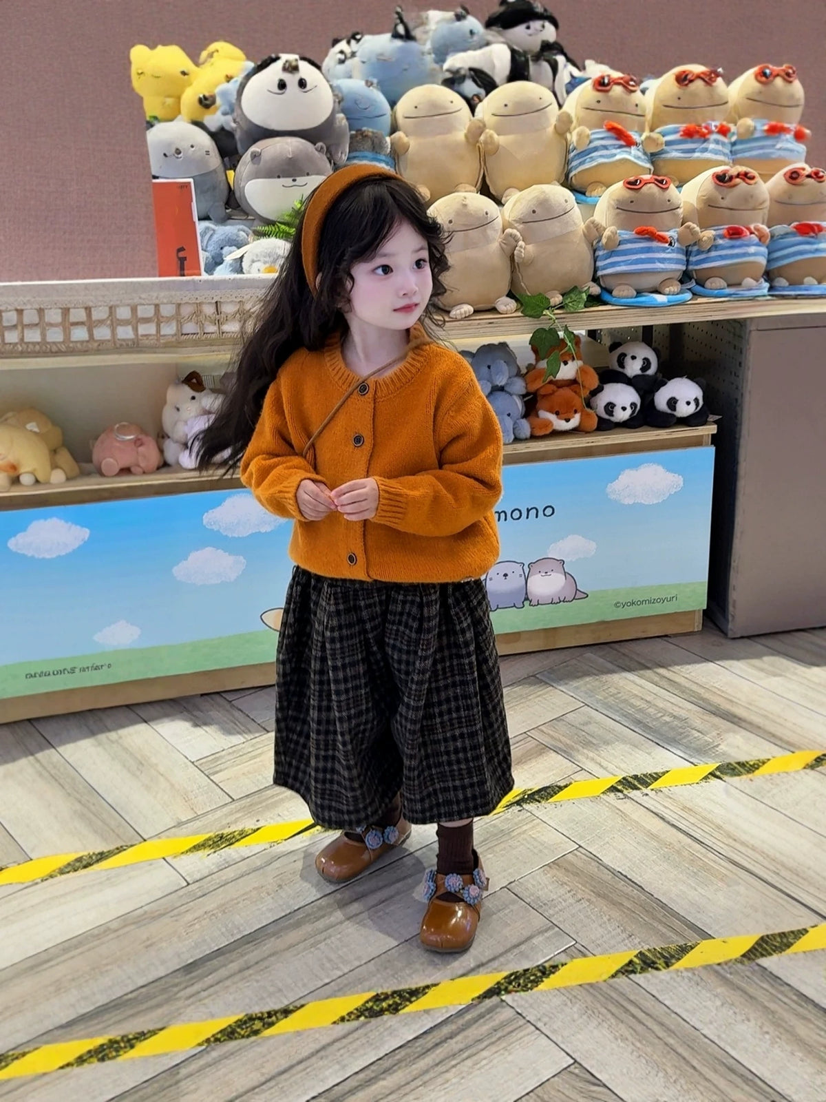 Girls Knit Cardigan & Wide-Leg Pants Set - Brightening Autumn Two-Piece