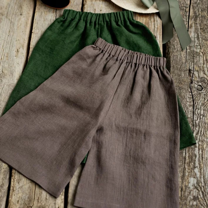 Belgian Pure Linen Kids Shorts & Pants - Relaxed Unisex Casual
