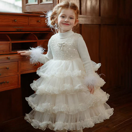 Girls Flower Girl Birthday Dress - Tulle Twirl Party Gown