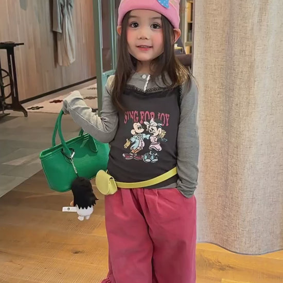 Girls Cami Two-Piece Top & Corduroy Pants Set - Retro Sweet-Cool Autumn Three-Piece