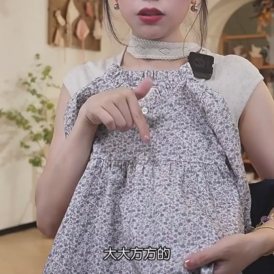 Girls Floral Cotton Dress - Puff Sleeve Autumn