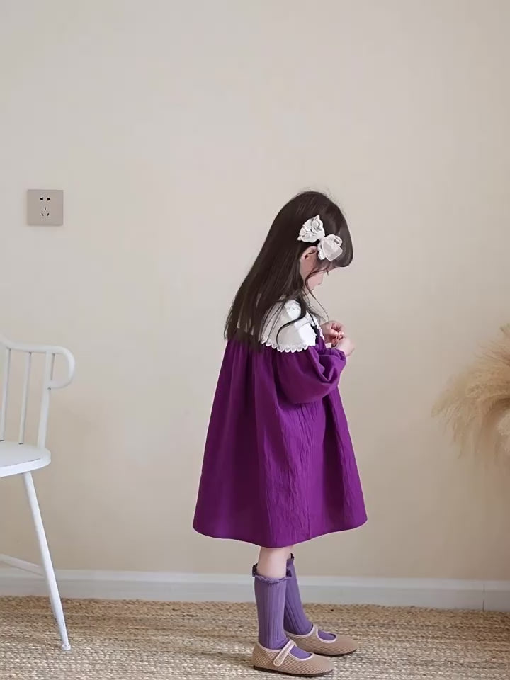 Girls Long Sleeve Princess Dress - Autumn