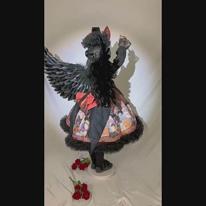 Girls Gothic Lolita Cat Princess Set - Halloween