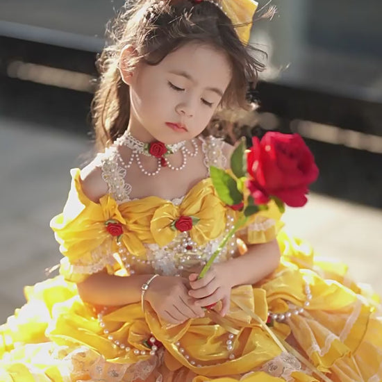 Girls Belle Princess Dress Set - Beauty and the Beast
