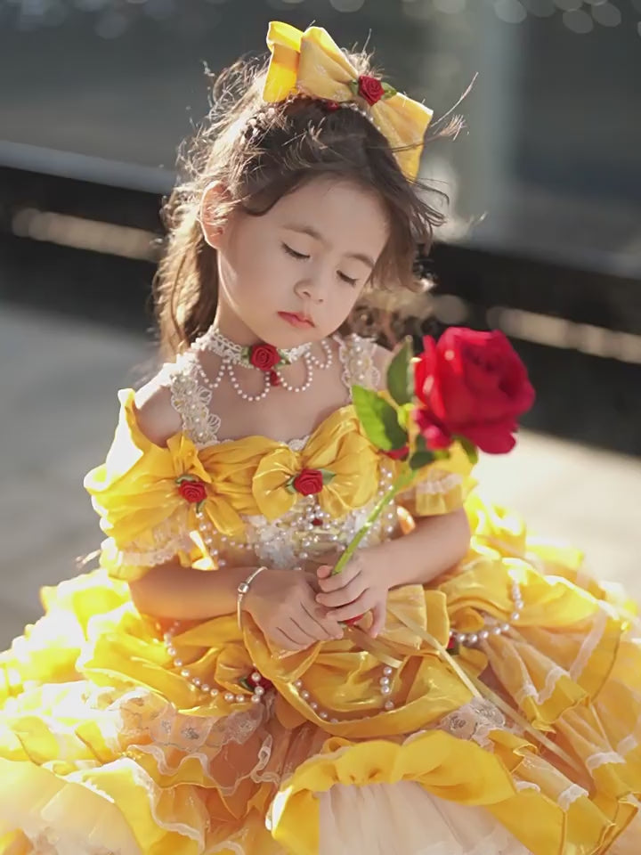 Girls Belle Princess Dress Set - Beauty and the Beast