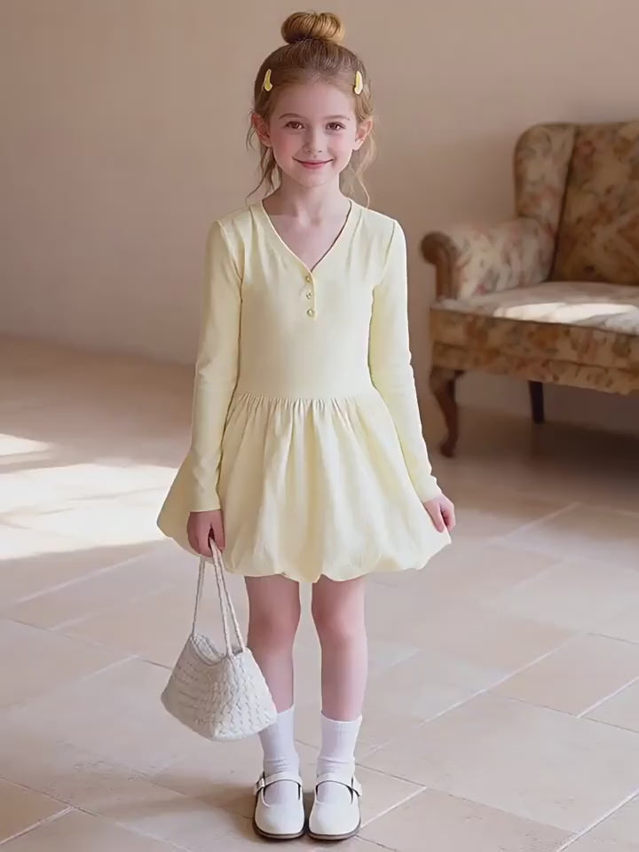 Girls Korean Style Bud Dress - Sweet Princess