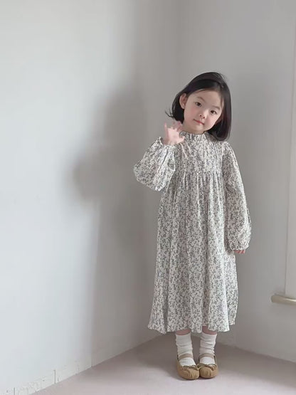 Girls Floral Dress - Forest French Style Spring Autumn